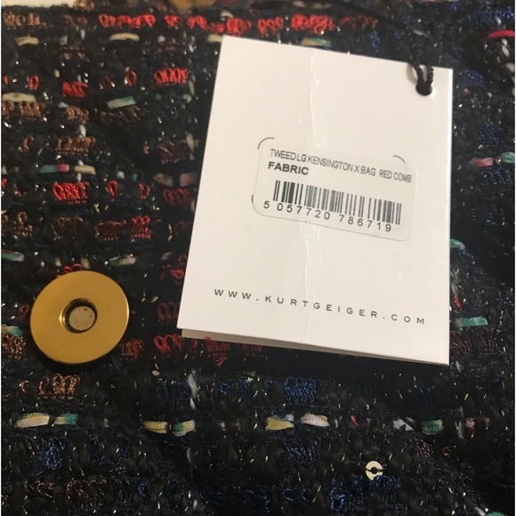 NWT KURT GEIGER LONDON Large Kensington Tweed Shoulder Bag - Picture 14 of 15